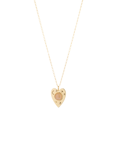 Shop Charged Heart Pendant Necklace In Rose Quartz