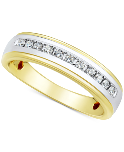 Shop Grown With Love Men's Lab Grown Diamond Band (1/4 Ct. T.w.) In 10k Gold In Yellow Gold