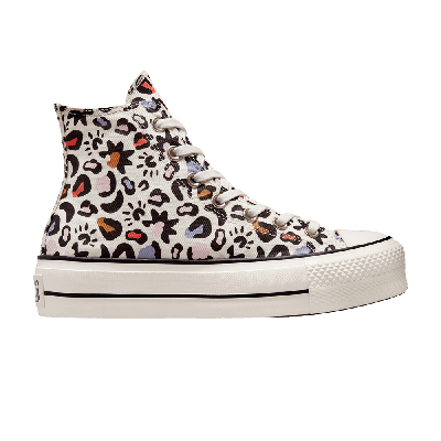 Pre-owned Converse Wmns Chuck Taylor All Star Platform High 'mystic World - Multi Leopard' In Cream