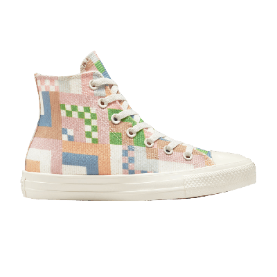 Pre-owned Converse Wmns Chuck Taylor All Star Crafted High 'abstract Stripes' In White