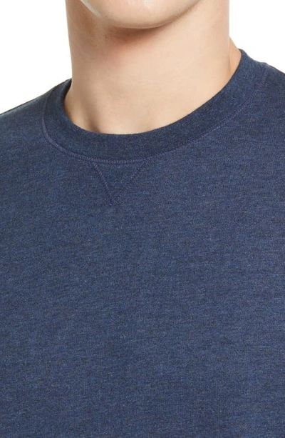 Travismathew Fink 2.0 Crewneck Sweatshirt In Heather Blue Nights