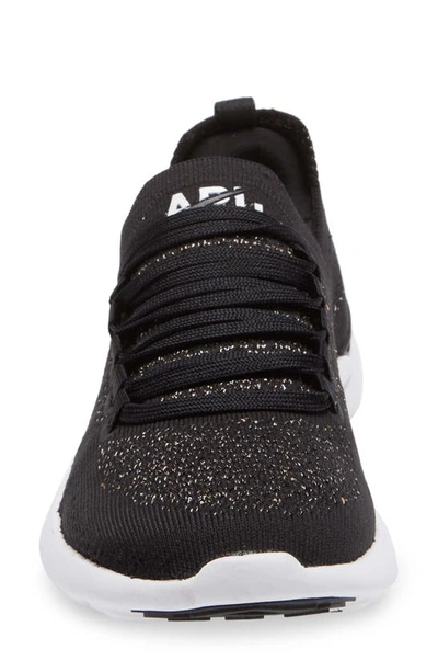 Shop Apl Athletic Propulsion Labs Techloom Breeze Knit Running Shoe In Black / Gold / Silver
