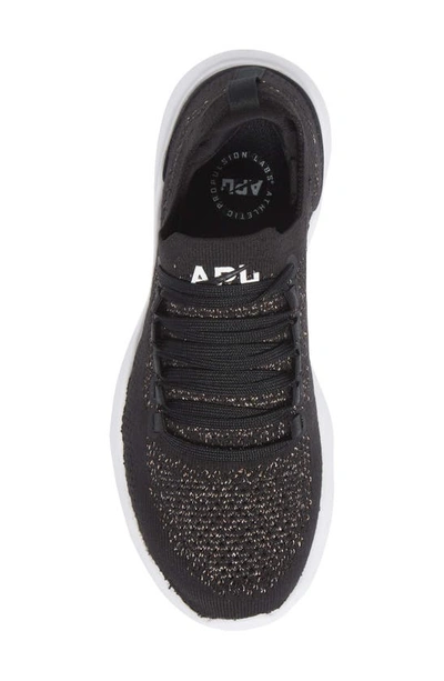 Shop Apl Athletic Propulsion Labs Techloom Breeze Knit Running Shoe In Black / Gold / Silver