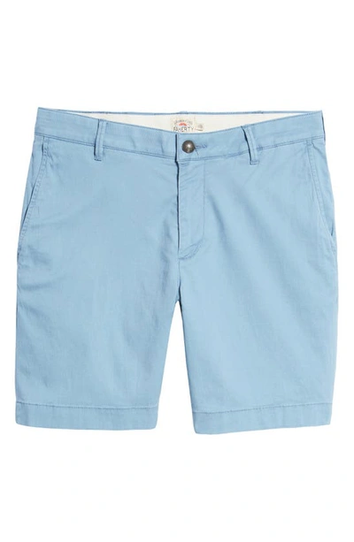 Shop Faherty Island Life Organic Cotton Blend Shorts In Seaside Blue