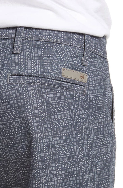 Shop Ag Wanderer Print Chino Shorts In Shaw Grey Multi