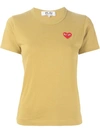 COMME DES GARÇONS PLAY embroidered heart T-shirt,机洗