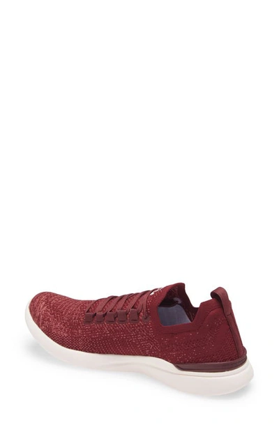 Shop Apl Athletic Propulsion Labs Techloom Breeze Knit Running Shoe In Burgundy/ White