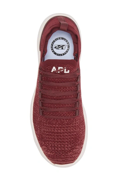 Shop Apl Athletic Propulsion Labs Techloom Breeze Knit Running Shoe In Burgundy/ White