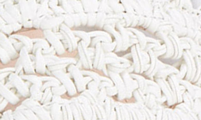 Shop Agl Attilio Giusti Leombruni Crochet Ankle Strap Sandal In White-white