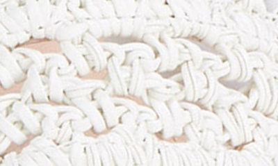 Agl Attilio Giusti Leombruni Crochet Ankle Strap Sandal In White-white