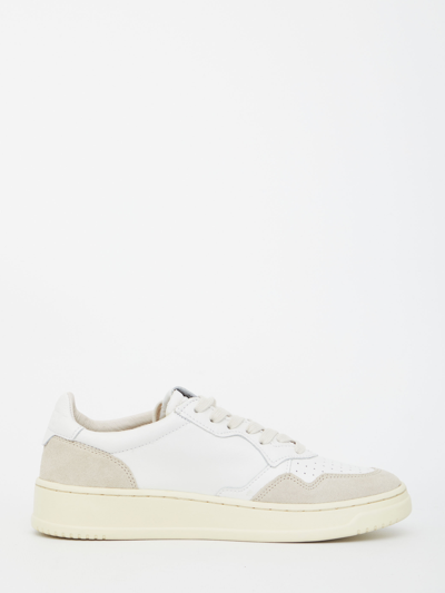 Shop Autry Medalist Suede Sneakers In White
