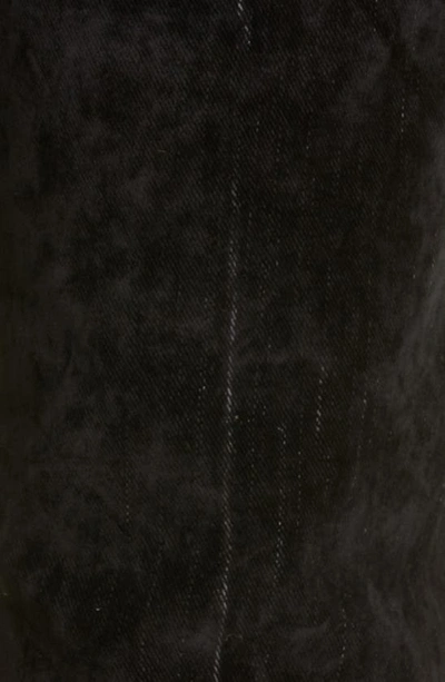 Stella Mccartney Velvet Denim Long Sleeve Jumpsuit In 1082 Washed Black