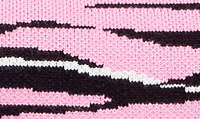 Grey Lab Animal Print Knit Top In Pink Multi