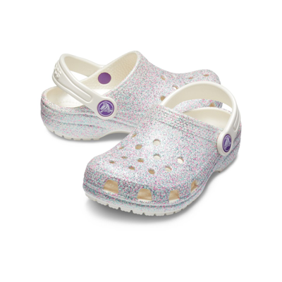 Shop Crocs Glittered Iconic Comfort  In Rosa