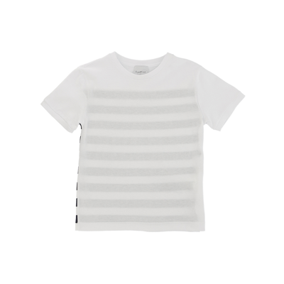 Le Petit Coco T-shirt With Knitted Back In Bianco