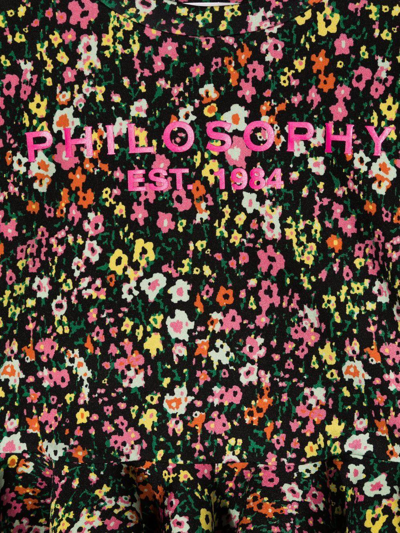 Philosophy Di Lorenzo Serafini Floral Patterned Blouse With Ruffles In Fantasia