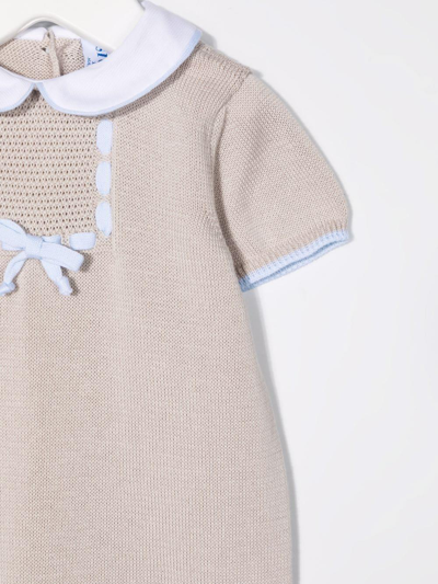Shop Siola Romper With Little Bow In Beige