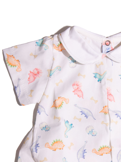 Siola Romper With Dinosaurs Print In Multicolor