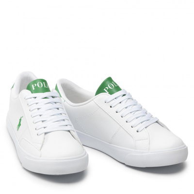 Shop Ralph Lauren Sneakers Theron Iv In Bianco