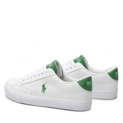 Shop Ralph Lauren Sneakers Theron Iv In Bianco