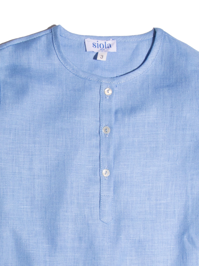 Shop Siola Linen Shirt In Cielo