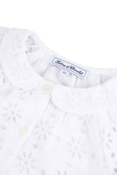 Tartine Et Chocolat Perforated Shirt In Bianco
