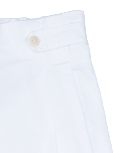Siola Solid Color Trousers In Bianco