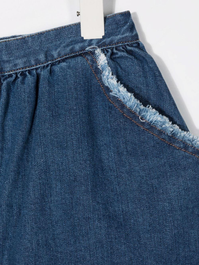 Shop Il Gufo Denim Skirt In Jeans