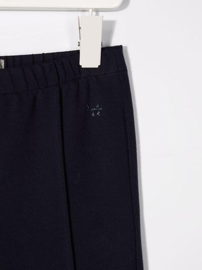 Il Gufo Elasticated Flared Trousers In Blu