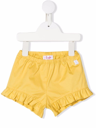 Shop Il Gufo Shorts With Ruffles In Giallo