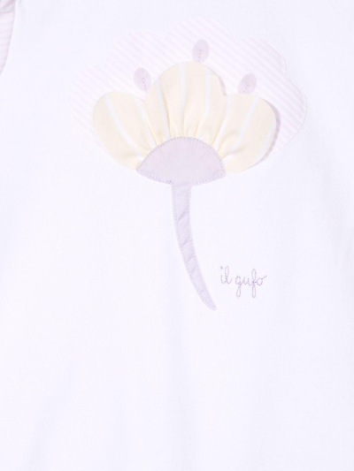 Il Gufo Romper With Embroidery In Bianco