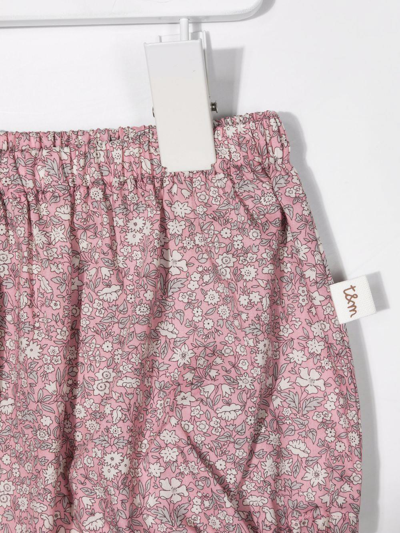 Teddy&amp;minou Floral Printed Culotte In Rosa