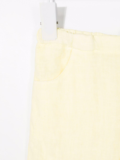 Shop Siola Linen Trousers In Giallo