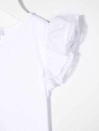 Siola Ruffle-sleeve Top In Bianco
