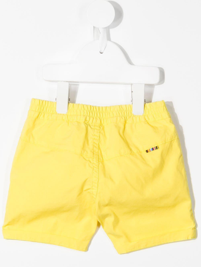 Paul Smith Junior Solid Color Bermuda In Giallo