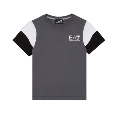 Shop Ea7 T-shirt With Logo In Grigio