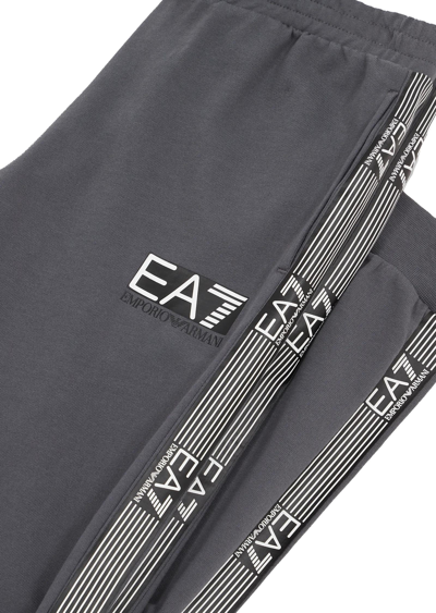 Ea7 Trousers With Side Bands In Grigio