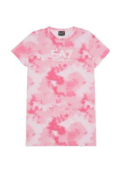 Shop Ea7 Tie Dye Dress In Rosa