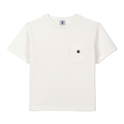 Shop Petit Bateau T-shirt With Pocket In Bianco