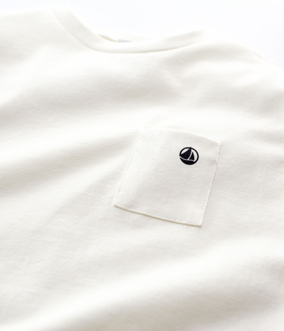 Shop Petit Bateau T-shirt With Pocket In Bianco