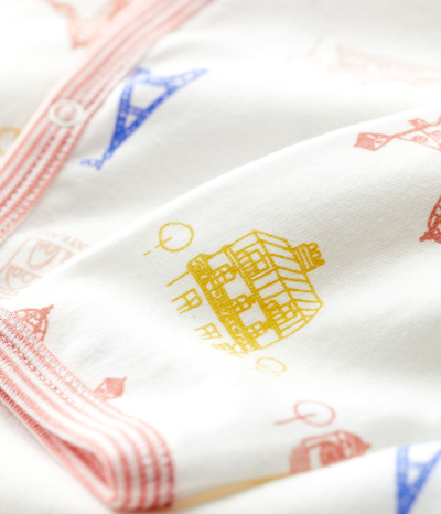 Petit Bateau Paris Onesie In Panna