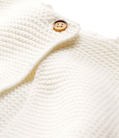 Petit Bateau Solid Color Cardigan In Bianco