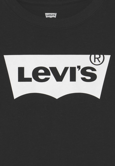 Shop Levi&#039;s Cropped T-shirt With Logo In Nero