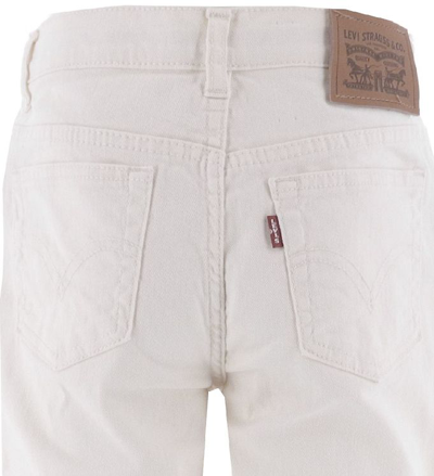 Shop Levi&#039;s Cream Jeans With Fake Buttons In Panna