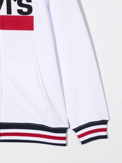 Shop Levi&#039;s Sweatshirt With Hood In Bianco