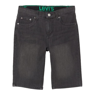 Shop Levi&#039;s Black Denim Bermuda Shorts In Nero