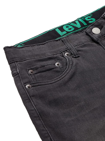 Shop Levi&#039;s Black Denim Bermuda Shorts In Nero