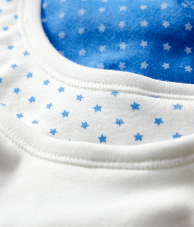 Shop Petit Bateau Tri-pack Bibs In Blu