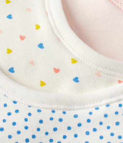 Shop Petit Bateau Tri-pack Bibs In Rosa