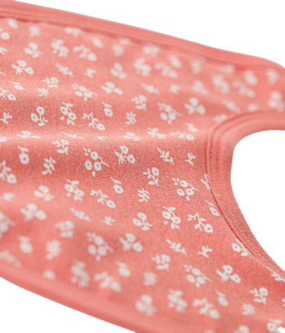 Shop Petit Bateau Bib With Little Flowers In Rosa